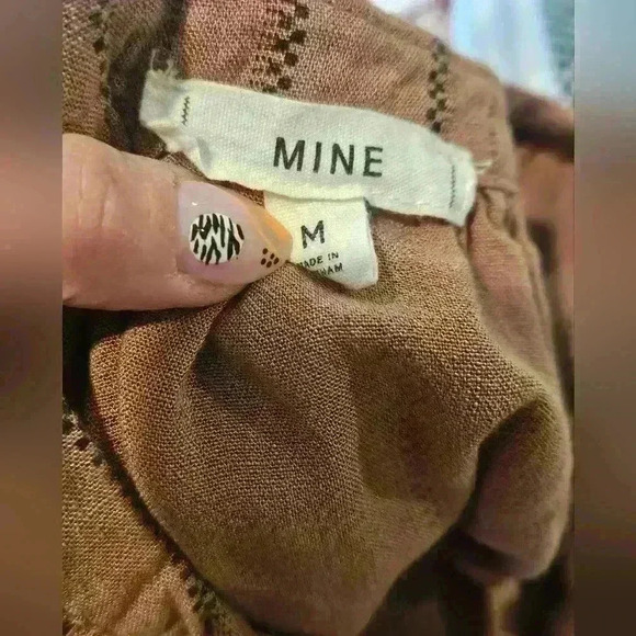 Mine Tan and Black Striped Blouse - Picture 2 of 7